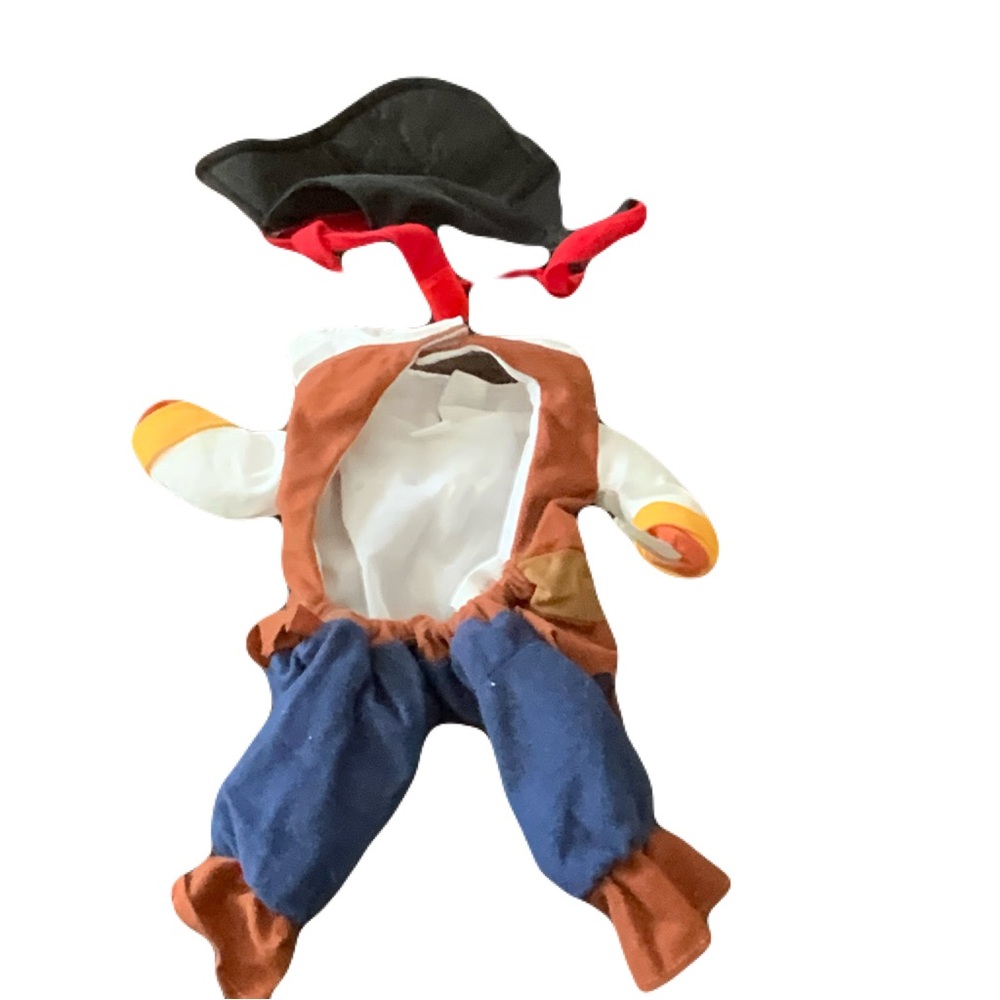 Dog Pirate Costume with Hat size small